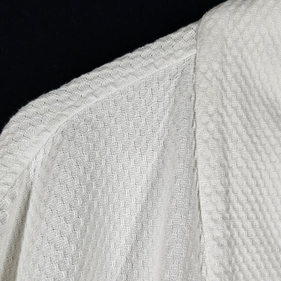 COYUCHI WOMEN'S 100% ORGANIC COTTON WHITE LONG SLEEVE ROBE SIZE LARGE - Picture 3 of 10